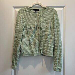 Mint green snap closure cardigan